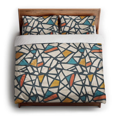 Larken Multicolor king - cotton - White Backing
