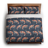Tribal Prawns king - cotton - White Backing