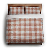 Buffalo Plaid Light Terracotta king - cotton - White Backing