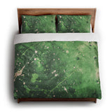 Sylvie Green king - cotton - White Backing
