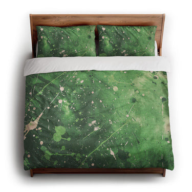 Sylvie Green king - cotton - White Backing