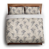 Jellyfish Bloom king - cotton - White Backing