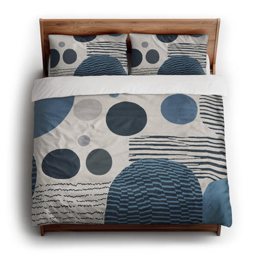 Charl Blue king - cotton - White Backing
