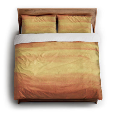 Jacinda Watercolor Fire Orange Ombre king - cotton - White Backing