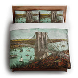 Brooklyn Bridge king - cotton - White Backing