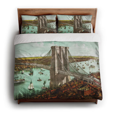 Brooklyn Bridge king - cotton - White Backing