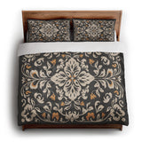 Annette Vintage Black & Yellow king - cotton - White Backing