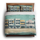 Art Deco Beach king - cotton - White Backing