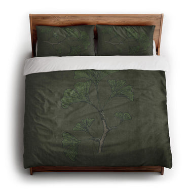 Ginko Green king - cotton - White Backing