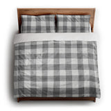Buffalo Plaid Light Grey king - cotton - White Backing