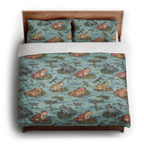 Frog Pond king - cotton - White Backing