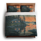 Adirondack Lakeside Cabin king - cotton - White Backing