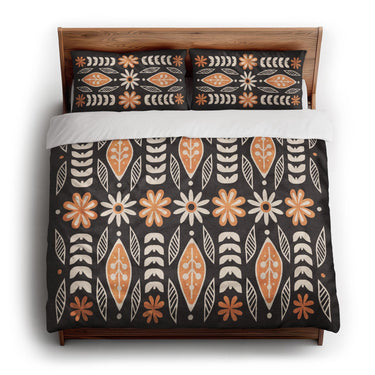 Topanga Black & Yellow king - cotton - White Backing