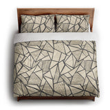 Harlan Ivory & Black king - cotton - White Backing