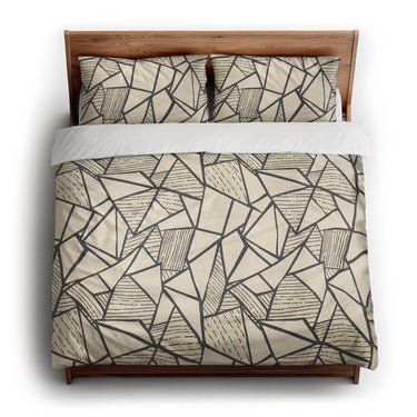 Harlan Ivory & Black king - cotton - White Backing