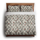 Rose Lattice king - cotton - White Backing