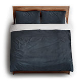 Keanu Watercolor Navy Blue Ombré king - cotton - White Backing