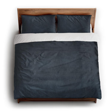 Keanu Watercolor Navy Blue Ombré king - cotton - White Backing