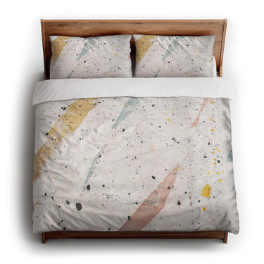 Stephanie Ivory Polychrome king - cotton - White Backing