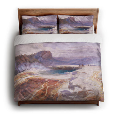 Yellowstone Great Blue Springs king - cotton - White Backing