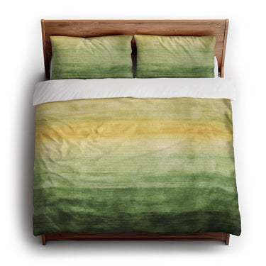 Ruidoso Green & Yellow king - cotton - White Backing