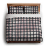 Wallace Plaid Navy & Red king - cotton - White Backing