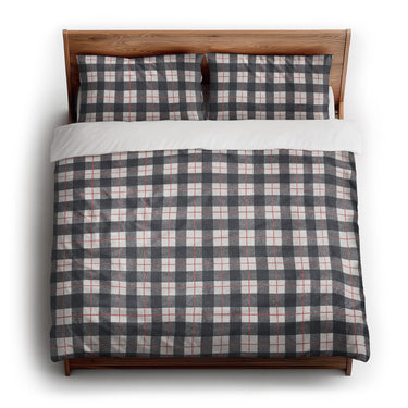 Wallace Plaid Navy & Red king - cotton - White Backing