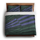 Prisma Mint & Periwinkle king - cotton - White Backing