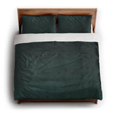 Keanu Watercolor Deep Teal Ombré king - cotton - White Backing