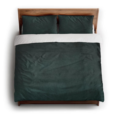 Keanu Watercolor Deep Teal Ombré king - cotton - White Backing