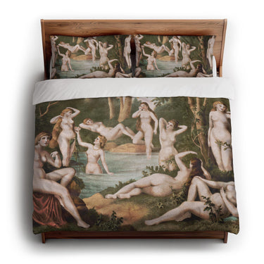 Female Bathers king - cotton - White Backing