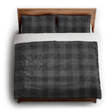 Buffalo Plaid Charcoal Black king - cotton - White Backing