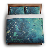 Sylvie Seafoam & Teal king - cotton - White Backing