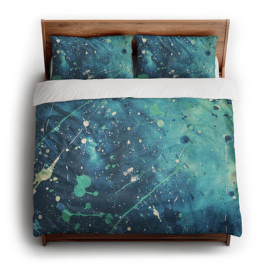 Sylvie Seafoam & Teal king - cotton - White Backing