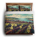 Finger Lakes Vineyard king - cotton - White Backing