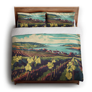 Finger Lakes Vineyard king - cotton - White Backing