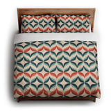 Jasper Blue & Red king - cotton - White Backing