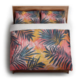 Florian Pink & Blue king - cotton - White Backing