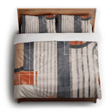 Gordian Navy & Orange king - cotton - White Backing