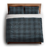 Buffalo Plaid Dark Navy king - cotton - White Backing