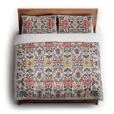 Corriana Navy & Red king - cotton - White Backing