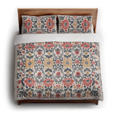 Corriana Navy & Red king - cotton - White Backing