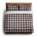 Wallace Plaid Maroon & Gold king - cotton - White Backing