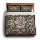 Annette Green & Coral king - cotton - White Backing