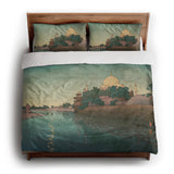 Taj Mahal Twilight by Charles Bartlett king - cotton - White Backing