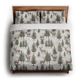Forest Deer king - cotton - White Backing