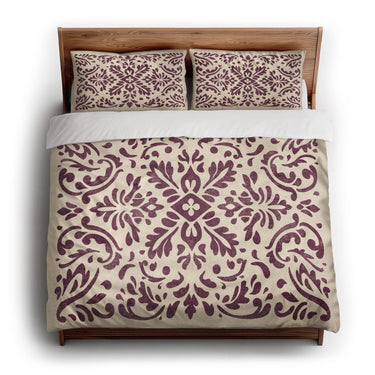 Floranna Ivory & Wine king - cotton - White Backing