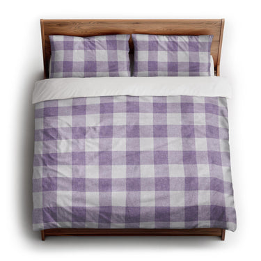 Buffalo Plaid Lilac king - cotton - White Backing