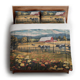 Vermont Spring Farmlife in King (104" x 88") Size
