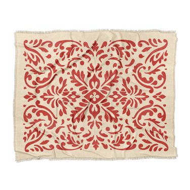 Floranna Ivory & Red in King (104" x 88") Size